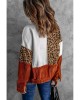 Leopard Color Block Buttons Corduroy Jacket - from category Jackets & Coats