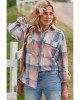 Pink Plaid Flap Pockets Shacket - from category Jackets & Coats