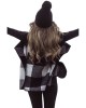 Black White Plaid Open Front Vest - from category Jackets & Coats