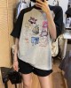 American Retro Korean Type Idle Style Oversize Cotton Short Sleeve