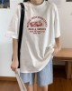 Women Short Sleeve T-shirts Print Casual Korean Style Fashion Harajuku Loose O-neck Student Streetwear All-match Simple