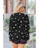 Give A Little Love Crew Neck Star Print Long Sleeve Top