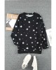 Give A Little Love Crew Neck Star Print Long Sleeve Top