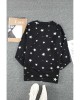 Give A Little Love Crew Neck Star Print Long Sleeve Top