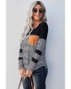 Black Pinstripe Patch Pocket Top - from category Long Sleeve Tops