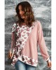 Brown Cow Contrast Asymmetrical Long Sleeve Top - from category Long Sleeve Tops