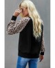 Halloween Leopard Pumpkin Print Long Sleeve Crew Neck Top - from category Long Sleeve Tops