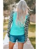 Leopard Tie-dye Splicing Long Sleeve Top - from category Long Sleeve Tops