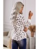 Spotted Print Apricot Long Sleeve Knit Top - from category Long Sleeve Tops