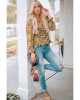 Yellow Square Neck Smocked Floral Top - from category Long Sleeve Tops