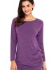 Buttoned Side Long Sleeve Spring Autumn Womens Top