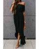 Black Glaze High Low Off The Shoulder Maxi Dress - from category Maxi Dresses