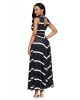 Black V Neck Cut out Back Printed Maxi Dress - from category Maxi Dresses