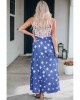 Blue Stripes and Stars Sleeveless Maxi Dress with Pockets - from category Maxi Dresses