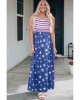 Blue Stripes and Stars Sleeveless Maxi Dress with Pockets - from category Maxi Dresses