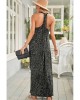 Green Leopard Sleeveless Cut-out Pocketed Maxi Dress - from category Maxi Dresses