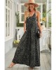 Green Leopard Sleeveless Cut-out Pocketed Maxi Dress - from category Maxi Dresses