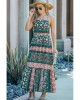 Multicolor Vintage Print Sleeveless Maxi Dress - from category Maxi Dresses