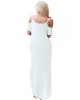 White Sassy Open Shoulder Maxi Dress - from category Maxi Dresses