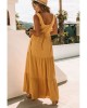 Yellow Sleeveless Ruched High Waist Maxi Dress - from category Maxi Dresses