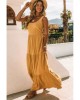 Yellow Sleeveless Ruched High Waist Maxi Dress - from category Maxi Dresses