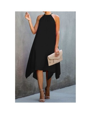 Black Ring The Alarm Luxe Midi Dress