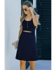 Blue Waist Cutout Twist Detail Sleeveless Midi Dress - from category Midi Dresses