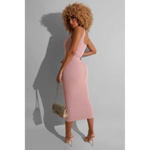 Bodycon Square Neck Knit Midi Dress - from category Midi Dresses