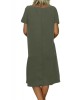 Green Summer Tribal Print V-Neck Shift Casual Dress - from category Midi Dresses