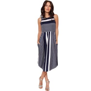 Striped Sleeveless Midi Dress - from category Midi Dresses